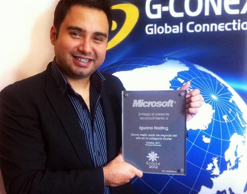Microsoft Venezuela premia a Iguanahosting.com como »Socio Hoster del año»