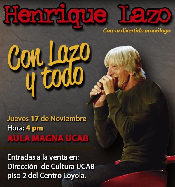 Los estudiantes reciben a HENRIQUE LAZO CON LAZO Y TODO En el Aula Magna de la UCAB