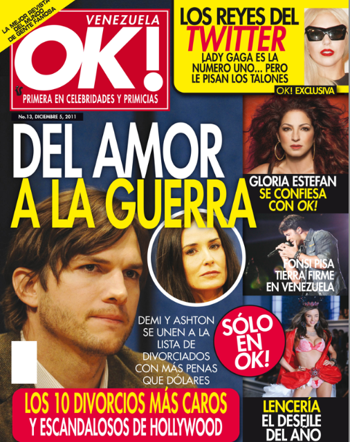 OK! Venezuela te cuenta todo sobre el divorcio entre Demi Moore y Ashton Kutcher