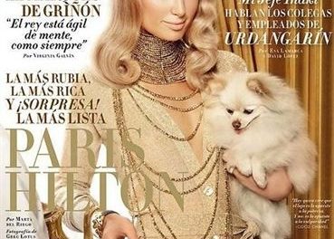 Paris Hilton, una muñeca bañada en oro para Vanity Fair. »Cobra 300.000 euros por ir a una fiesta»