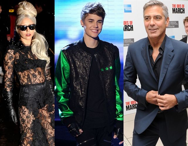 Lady Gaga, Justin Bieber y George Clooney, las estrellas más solidarias