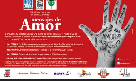 Desde el 1º  hasta el 22 de febrero, los caraqueños podrán participar en el I Concurso Mensajes de Amor