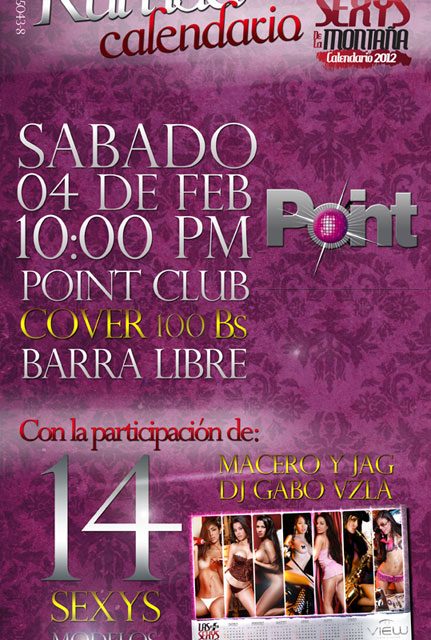 Gran Fiesta del calendario Con las 14 chicas MAS SEXYS DE LA MONTAÑA en Point
