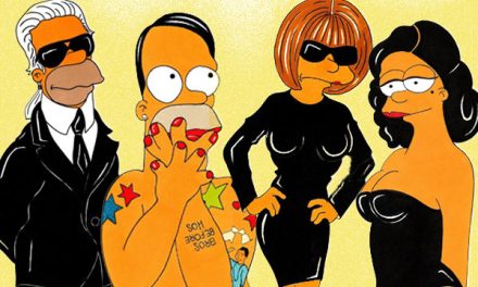 Los diseñadores Karl Lagerfeld, Donatella Versace y Coco Chanel en los Simpsons