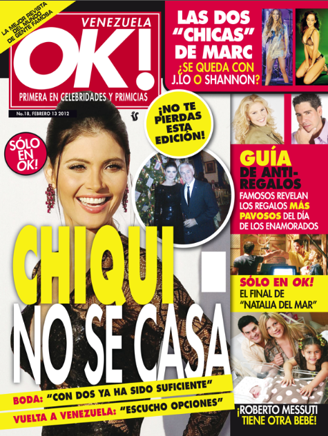 Chiquinquirá Delgado confiesa a Ok! Venezuela que no se casará con Jorge Ramos