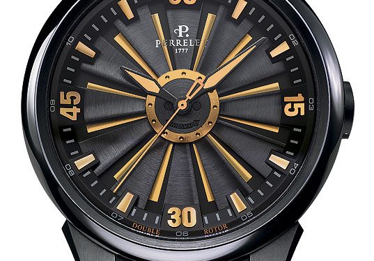 Perrelet se pone a jugar con su famoso reloj con doble rotor, TURBINE »PLAYING WITH FIRE»