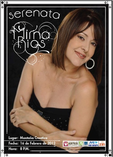 Este jueves 16 de Febrero, a las 8:00 pm… Una Noche Diferente con Mirna Ríos