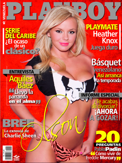 Febrero de serie: La ex de Charlie Sheen es la portada de Playboy Venezuela