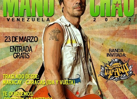 InCápsula Producciones, te lleva directo a »LA VENTURA TOUR CON MANU CHAO» Venezuela 2012