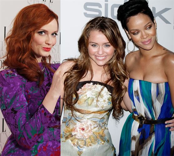 Miley Cyrus, Rihanna y Christina Hendricks revolucionan las redes sociales