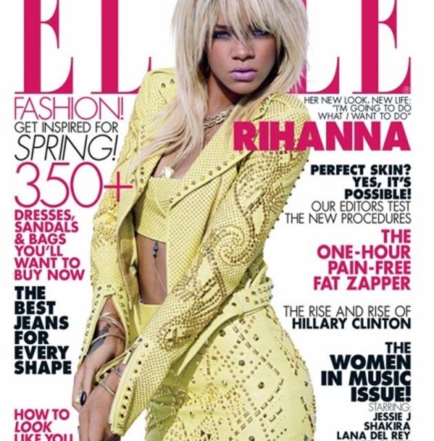 Rihanna posa en la portada de la edición de mayo de la revista Elle (+Fotos)