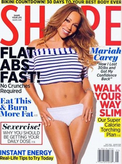 Mariah Carey luce su cuerpo 30 kilos más delgada