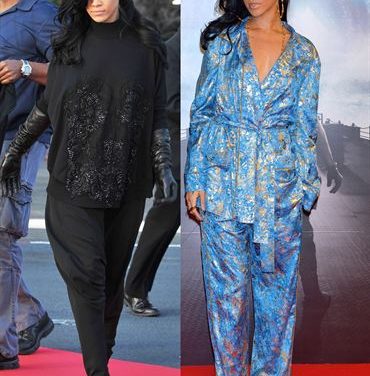 Rihanna se atreve con el pijama sobre la alfombra roja