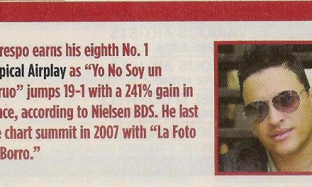 Elvis Crespo #1 con Yo no soy un monstruo en Billboard