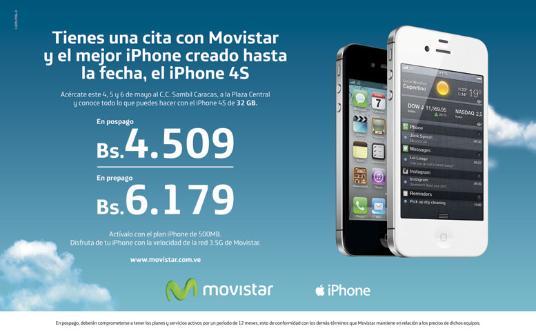 MOVISTAR INVITA A CONOCER EL IPHONE 4S EN EL CENTRO SAMBIL #iPhone4SMovistar