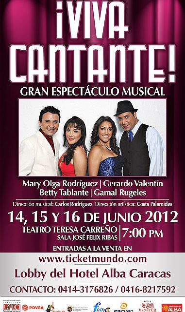 EL MUSICAL »VIVA CANTANTE» SE ESTRENA EN EL TERESA CARREÑO