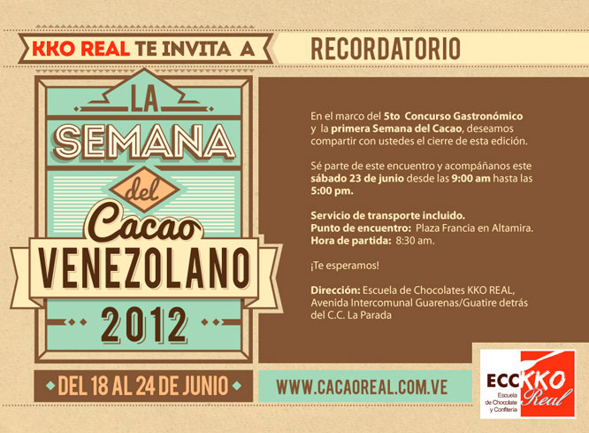 En el marco del V Concurso Gastronómico KKO REAL  debuta la Primera Semana del Cacao