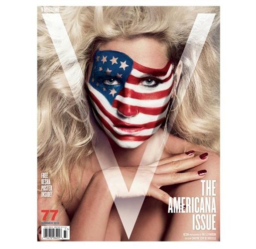 Kesha, más patriótica que nunca, se viste de bandera americana En la portada de »V»