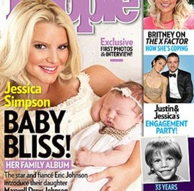 Jessica Simpson presenta en »People»a su bebé Maxwelll