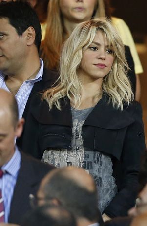 Shakira alentó a su novio en la final de la Copa del Rey