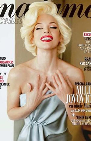 Milla Jovovich posa como Marilyn Monroe para Madame Figaro