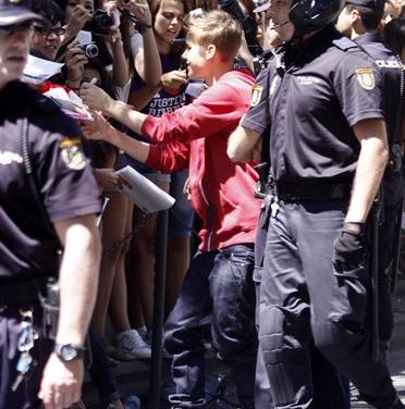 Locura por el huracán Justin Bieber en Madrid