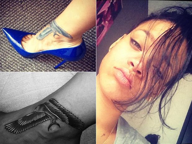 Rihanna muestra en Twitter fotografías de su nuevo tatuaje