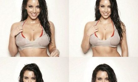 Kim Kardashian obsequia pose a fans con ropa húmeda