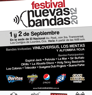 FESTIVAL NUEVAS BANDAS 2012 EN EL ESTACIONAMIENTO DE EL NACIONAL, 1 Y 2 DE SEPTIEMBRE