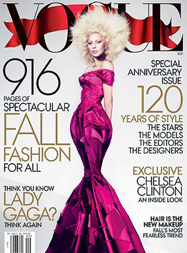 Lady Gaga, portada de la revista Vogue en sus 120 cumpleaños