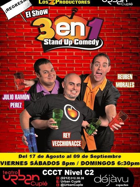 ¡REGRESA! El Show ‘3 en 1 Stand Up Comedy’