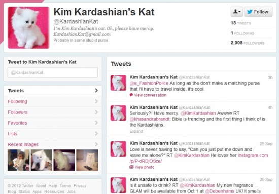 Mascota de Kim Kardashian ya tiene cuenta de Twitter