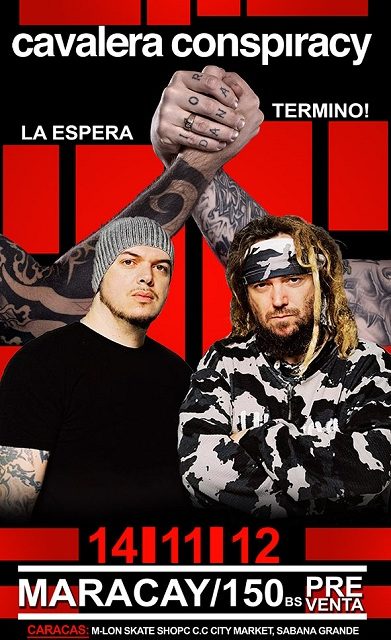La Conspiración Cavalera llega a Venezuela este 14 de Noviembre