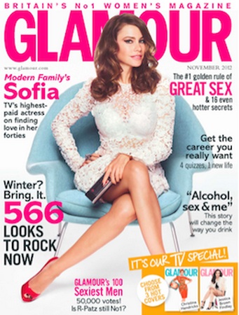 Sofía Vergara en la portada de la Revista Glamour UK (+Video)