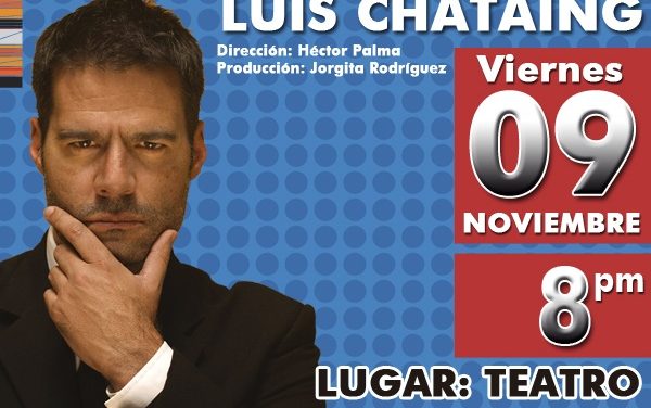 Luis Chataing seguirá girando por el país con su segundo monólogo. Diez fechas confirmadas