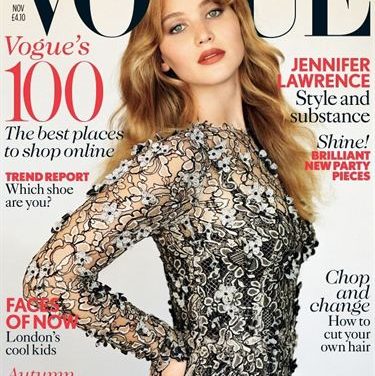Jennifer Lawrence se estrena en la portada de ‘Vogue’