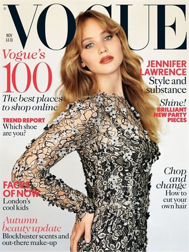 Jennifer Lawrence se estrena en la portada de ‘Vogue’