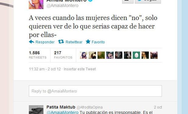 Critican a Amaia Montero por polémico mensaje en Twitter