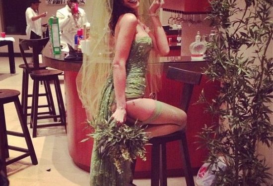 Rihanna se vistió como la novia marihuana