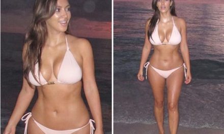 Kim Kardashian luce sus curvas en las playas de Miami