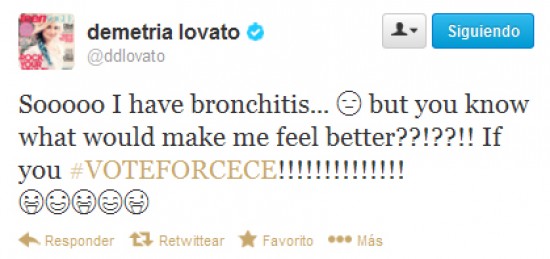 Demi Lovato está sufriendo de bronquitis