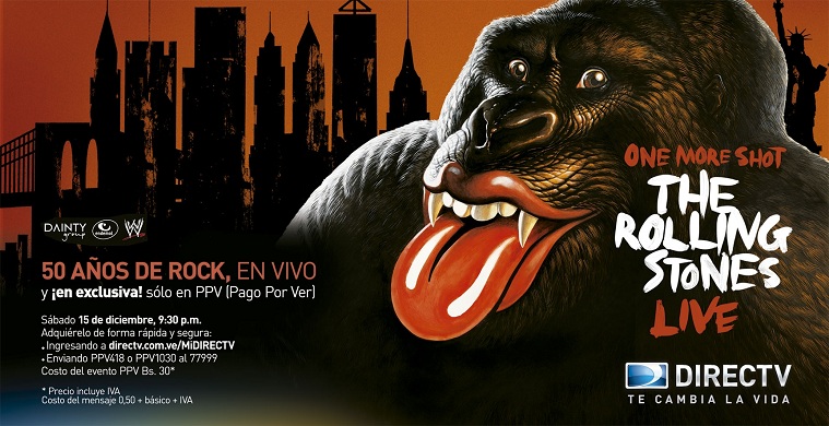 El concierto de Rolling Stones en vivo por DIRECTV en digital estándar y en alta definición