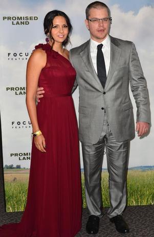 Matt Damon tiene en su esposa su mayor apoyo