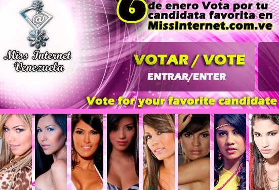 Este 6 de diciembre arrancan las votaciones del Miss Internet Venezuela