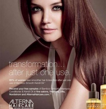 Katie Holmes sorprende con cabello pelirrojo en publicidad