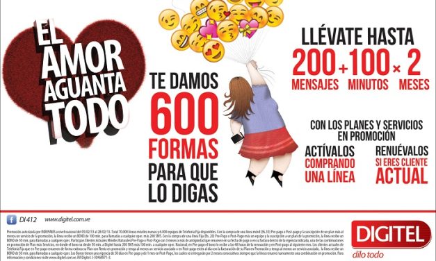 Digitel lanza promoción El Amor Aguanta Todo