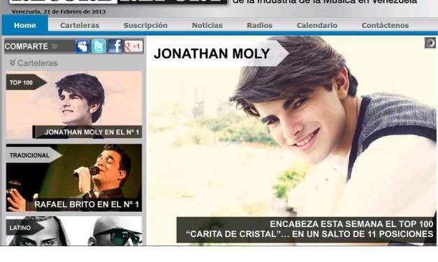 Jonathan Moly ¡conquista el primer lugar! Con »Carita de cristal»