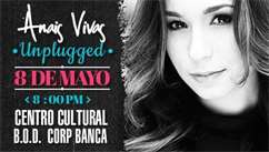 Anaís Vivas »Unplugged»: 8 de Mayo en el BOD-Corp Banca Centro Cultural