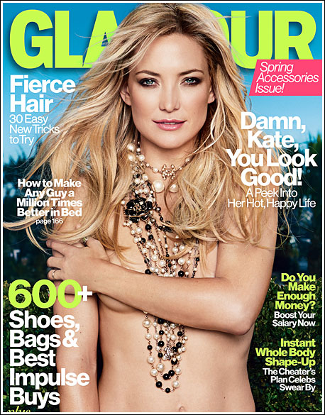 Kate Hudson en topless y en portada de la revista Glamour (+Fotos)