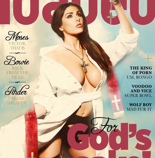Lucy Pinder posó así de sexy para la portada de la revista Loaded
